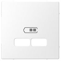 Лицевая панель Schneider Electric Merten D-Life для 2-м. розетки USB белый лотос картинка